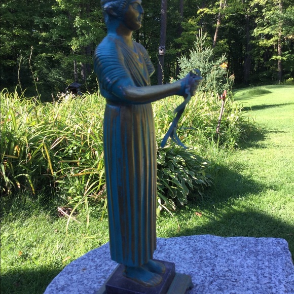 Sculpture GRECIAN GOD OOAK Roman Brass Pantina - Picture 7 of 16